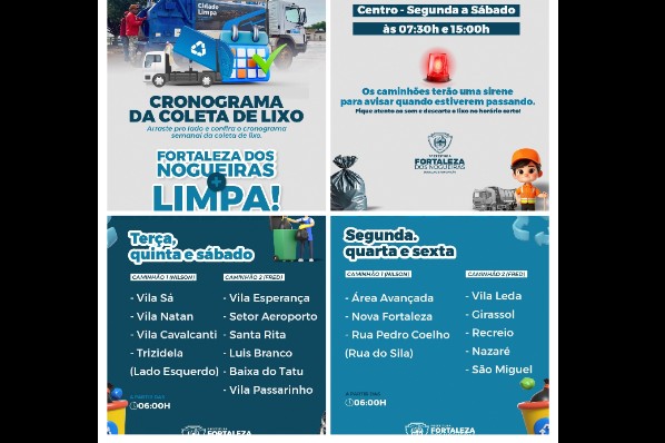 Cronograma da Coleta do lixo