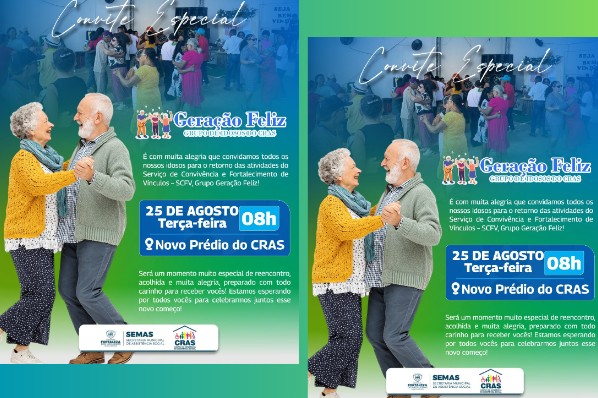 Retorno das Atividades do Grupo da Terceira Idade "Geração Feliz" no Novo Prédio do CRAS